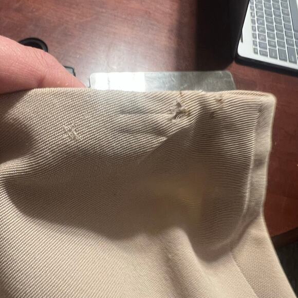 Vintage Georgio Armani Women's Beige Tulip Skirt Sz 12 100% Wool Fit and Flare - Picture 5 of 15